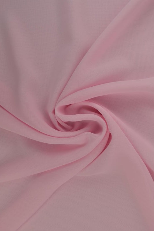 LYSERØD CHIFFON – LET, GENNEMSIGTIG & MED FLOT FALD