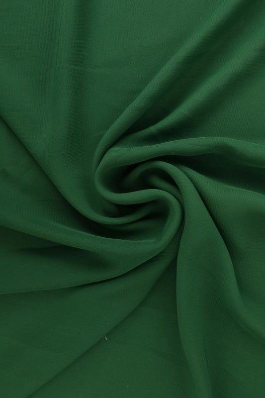 MØRKEGRØN CHIFFON – LET, GENNEMSIGTIG & MED FLOT FALD