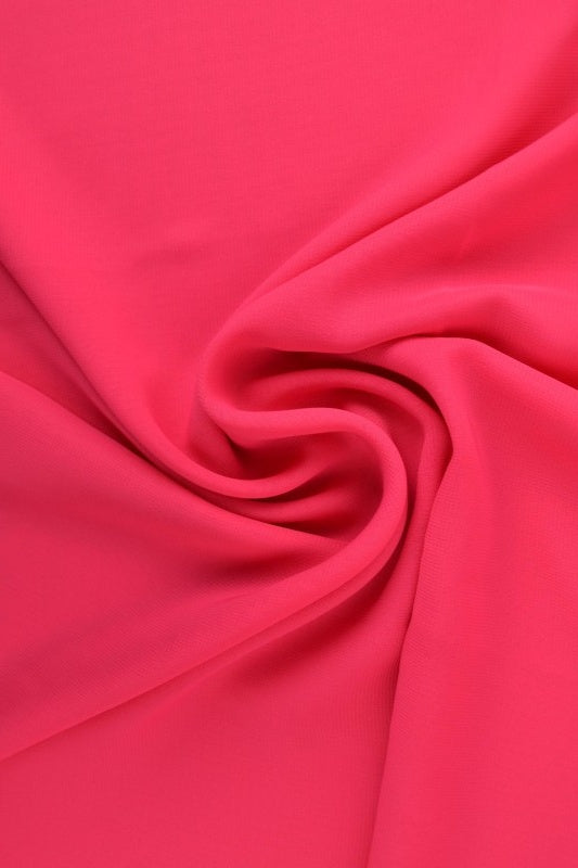 FUCHSIA PINK CHIFFON – LET, GENNEMSIGTIG & MED FLOT FALD