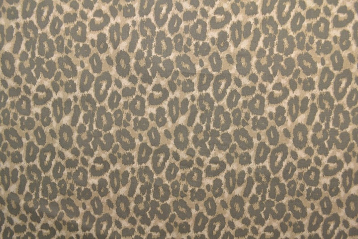BEIGE BOMULDSPOPLIN MED LEOPARDPRINT – BRUN & SORT