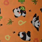 ORANGE BOMULDSPOPLIN MED PANDAPRINT