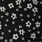 SORT BOMULDSPOPLIN MED HVIDT BLOMSTERPRINT