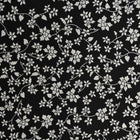 SORT BOMULDSPOPLIN MED HVIDT BLOMSTERPRINT