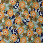 LYSEBLÅ BOMULDSPOPLIN MED STORE RETRO BLOMSTER
