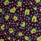 SORT BOMULDSPOPLIN MED BLOMSTERPRINT