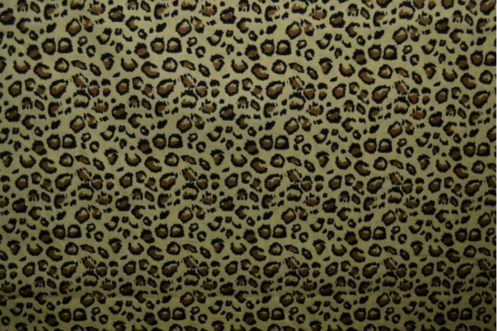 OLIVEN BOMULDSPOPLIN MED LEOPARDPRINT – SORT & BRUN