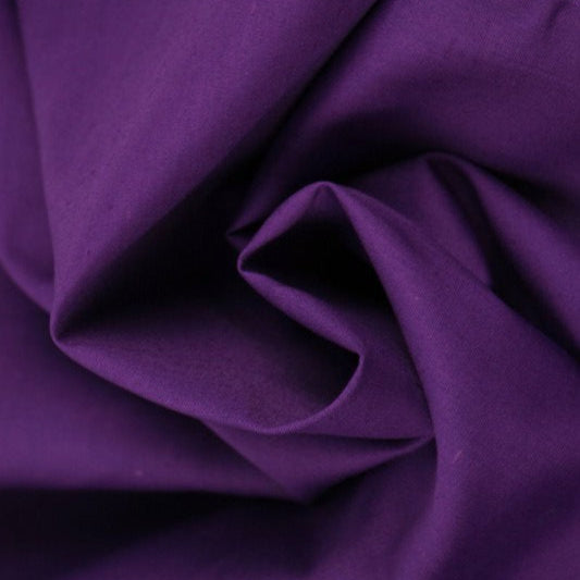 MØRKELILLA BOMULDSPOPLIN