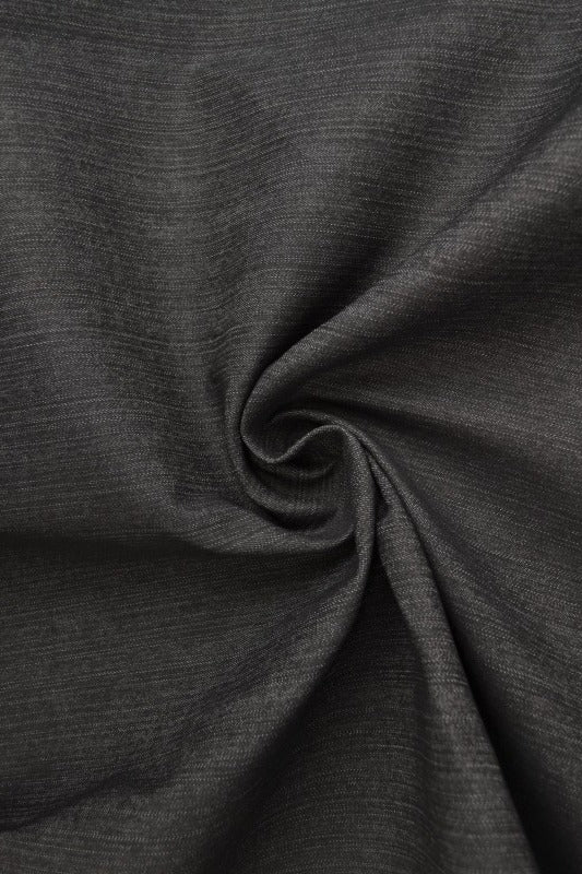 MØRK ANTRACIT UVASKET DENIM MED STRÆK – 300 G/M²