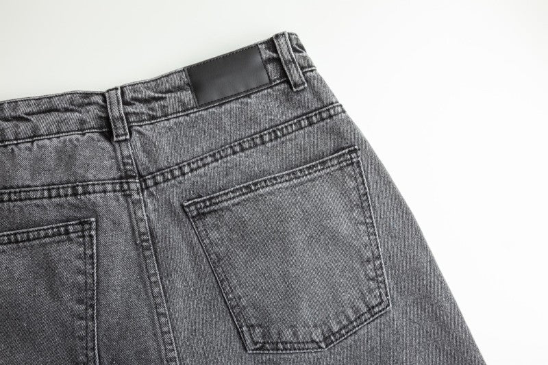 GRÅ UVASKET DENIM MED STRÆK – 300 G/M²