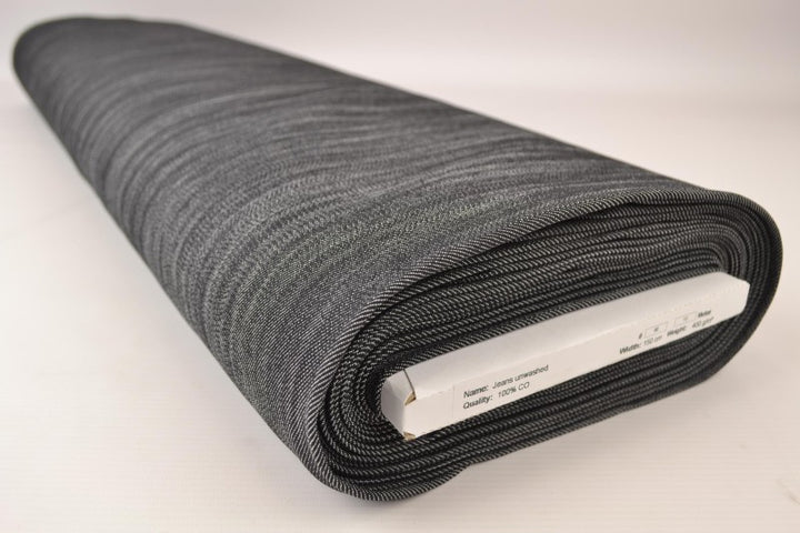 GRÅ UVASKET DENIM MED STRÆK – 300 G/M²