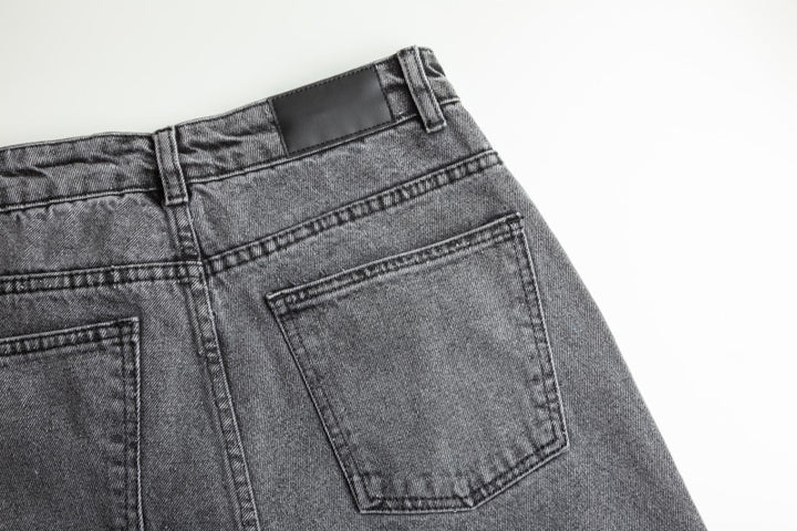 MØRK OLIVEN UVASKET DENIM MED STRÆK – 300 G/M²