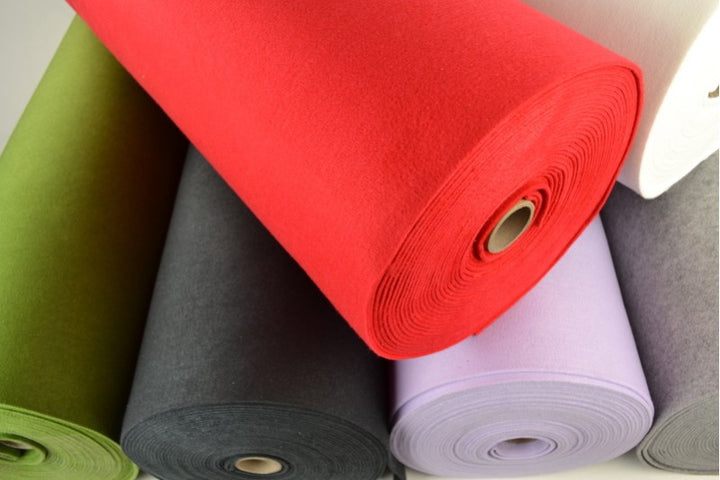 Grøn tyk filt 3 mm – 100% polyester | Garn & Metervarer – G&M Danmark