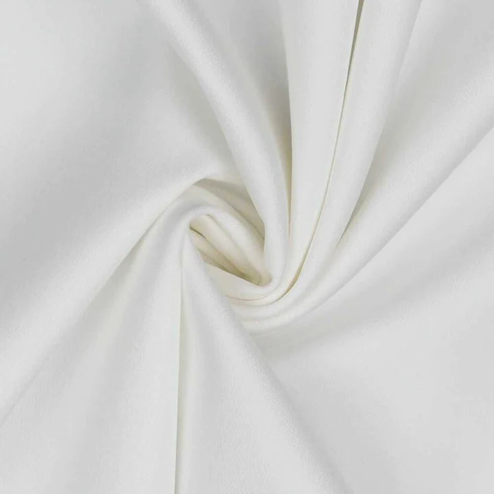 HVID BOMULDSSATIN MED STRÆK