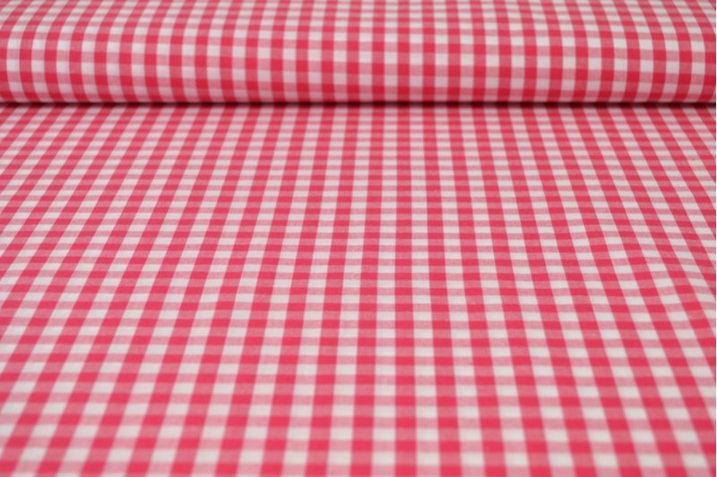 PINK 6,5 MM GINGHAM TERN – OEKO-TEX BOMULD, LET & ÅNDBAR