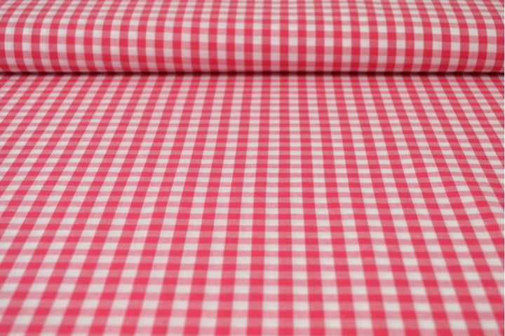 PINK 6,5 MM GINGHAM TERN – OEKO-TEX BOMULD, LET & ÅNDBAR