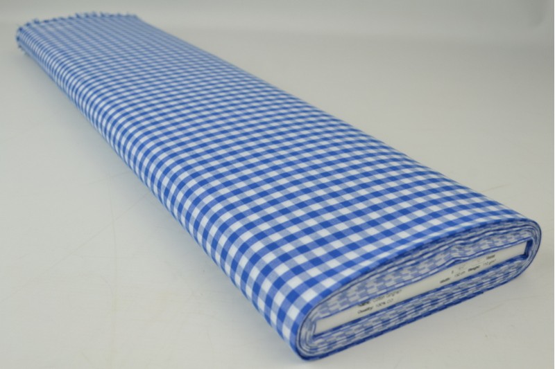 BLÅ 6,5 MM GINGHAM TERN – OEKO-TEX BOMULD, LET & ÅNDBAR