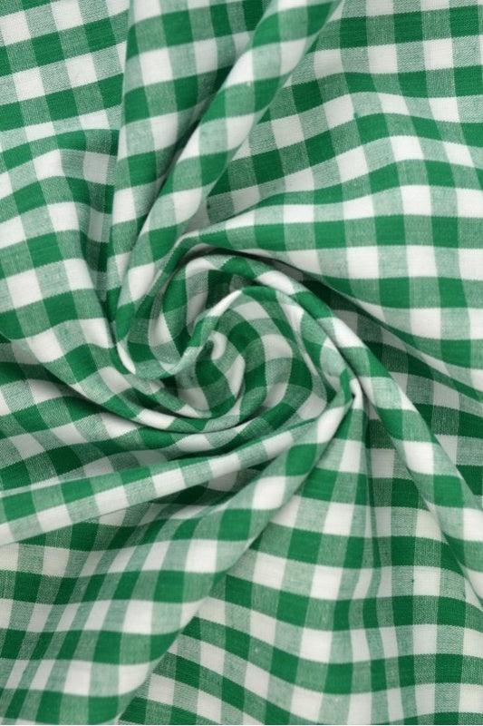 GRØN 6,5 MM GINGHAM TERN – OEKO-TEX BOMULD, LET & ÅNDBAR