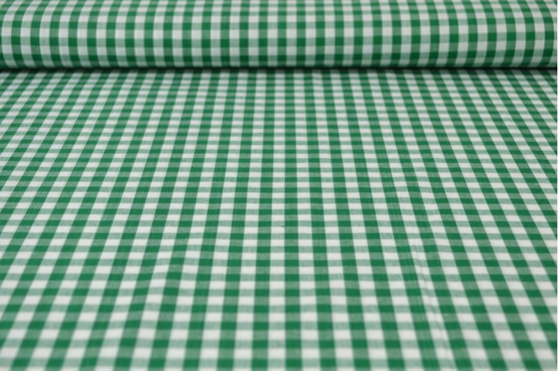 GRØN 6,5 MM GINGHAM TERN – OEKO-TEX BOMULD, LET & ÅNDBAR