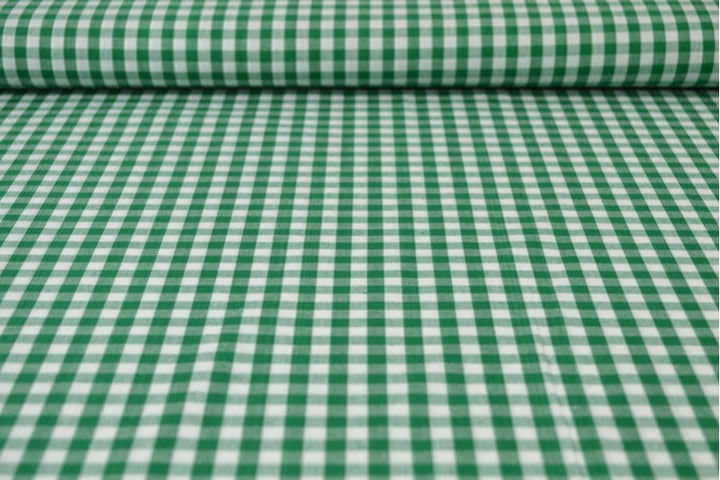 GRØN 6,5 MM GINGHAM TERN – OEKO-TEX BOMULD, LET & ÅNDBAR