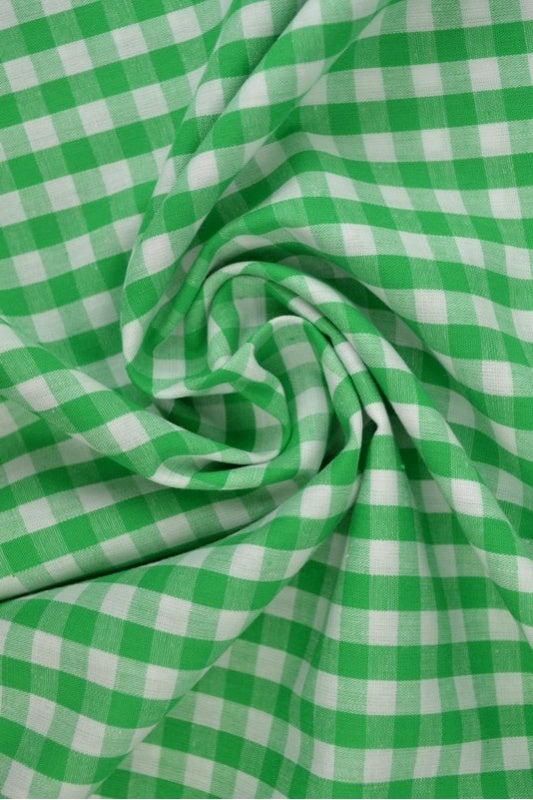 LYSEGRØN 6,5 MM GINGHAM TERN – OEKO-TEX BOMULD, LET & ÅNDBAR