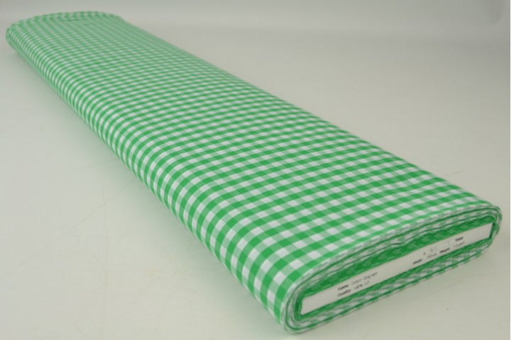 LYSEGRØN 6,5 MM GINGHAM TERN – OEKO-TEX BOMULD, LET & ÅNDBAR