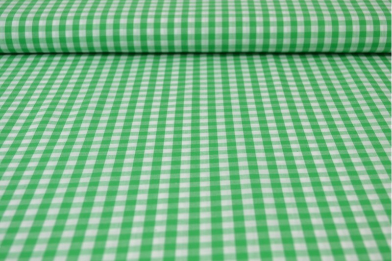 LYSEGRØN 6,5 MM GINGHAM TERN – OEKO-TEX BOMULD, LET & ÅNDBAR