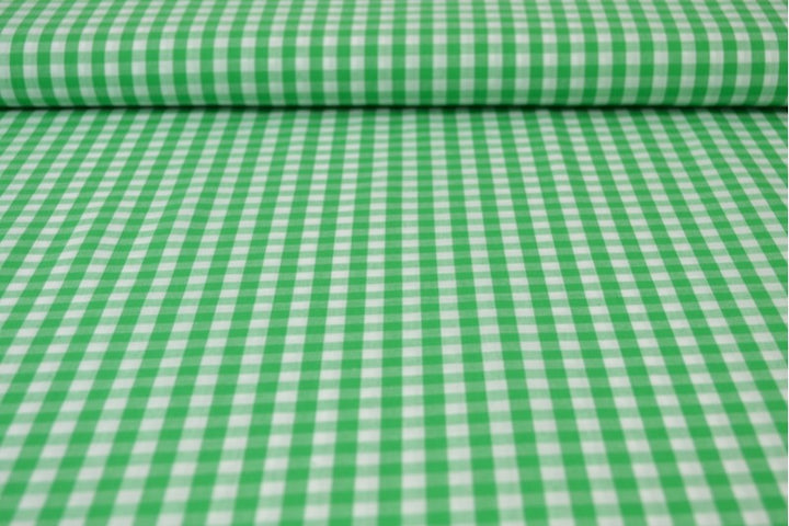 LYSEGRØN 6,5 MM GINGHAM TERN – OEKO-TEX BOMULD, LET & ÅNDBAR