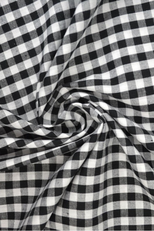 SORT 6,5 MM GINGHAM TERN – OEKO-TEX BOMULD, LET & ÅNDBAR