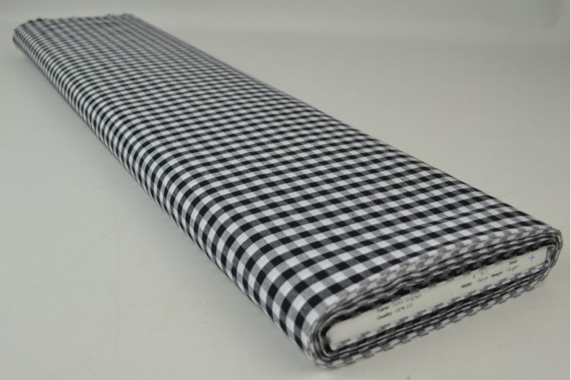 SORT 6,5 MM GINGHAM TERN – OEKO-TEX BOMULD, LET & ÅNDBAR