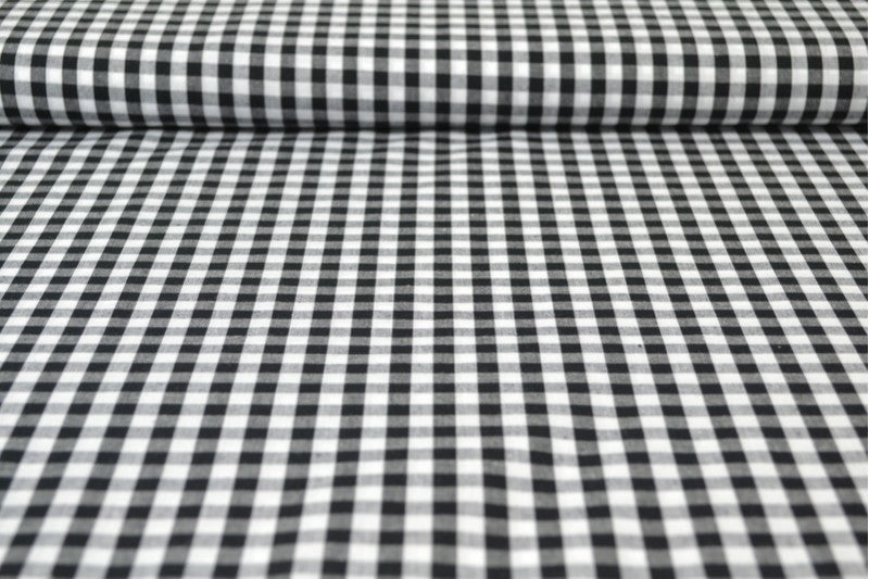 SORT 6,5 MM GINGHAM TERN – OEKO-TEX BOMULD, LET & ÅNDBAR