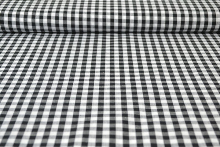 SORT 6,5 MM GINGHAM TERN – OEKO-TEX BOMULD, LET & ÅNDBAR