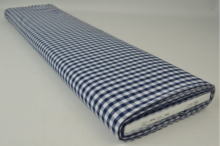 NAVY 6,5 MM GINGHAM TERN – OEKO-TEX BOMULD, LET & ÅNDBAR