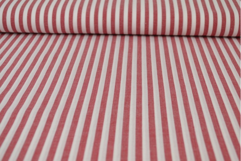RØD 6,5 MM GINGHAM STRIBER – OEKO-TEX BOMULD, LET & ÅNDBAR