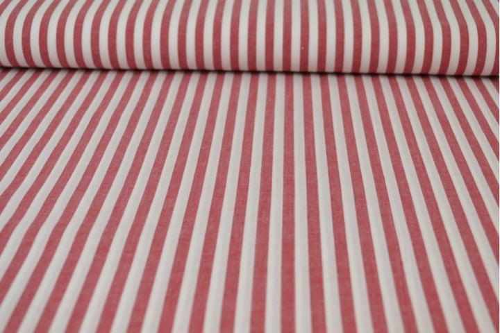 RØD 6,5 MM GINGHAM STRIBER – OEKO-TEX BOMULD, LET & ÅNDBAR