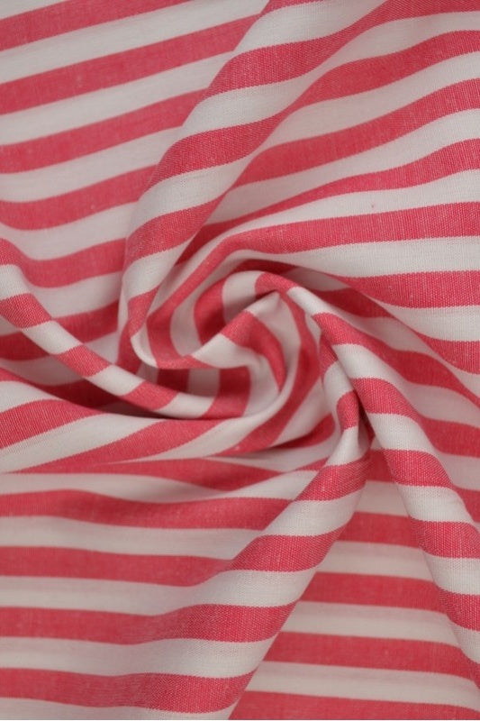 PINK 6,5 MM GINGHAM STRIBER – OEKO-TEX BOMULD, LET & ÅNDBAR
