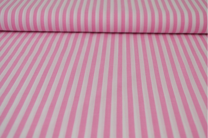LYSERØD 6,5 MM GINGHAM STRIBER – OEKO-TEX BOMULD, LET & ÅNDBAR