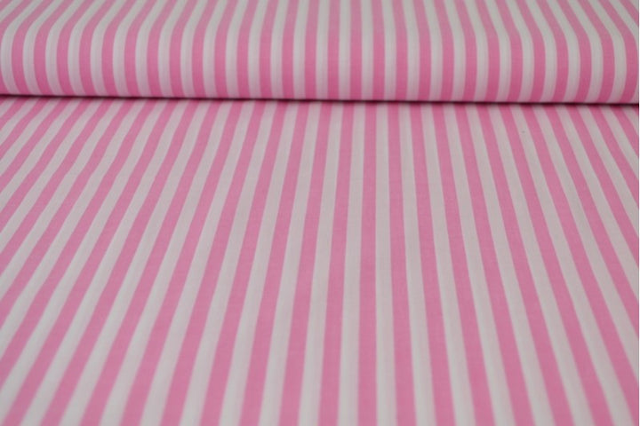 LYSERØD 6,5 MM GINGHAM STRIBER – OEKO-TEX BOMULD, LET & ÅNDBAR