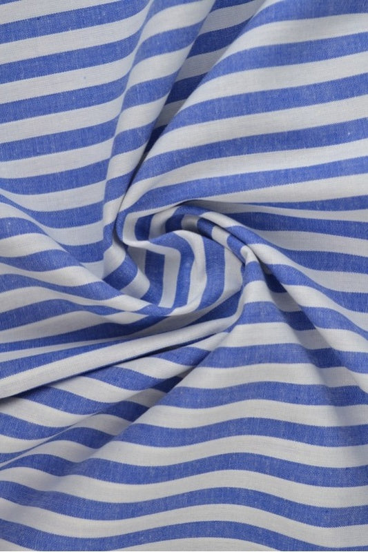 BLÅ 6,5 MM GINGHAM STRIBER – OEKO-TEX BOMULD, LET & ÅNDBAR