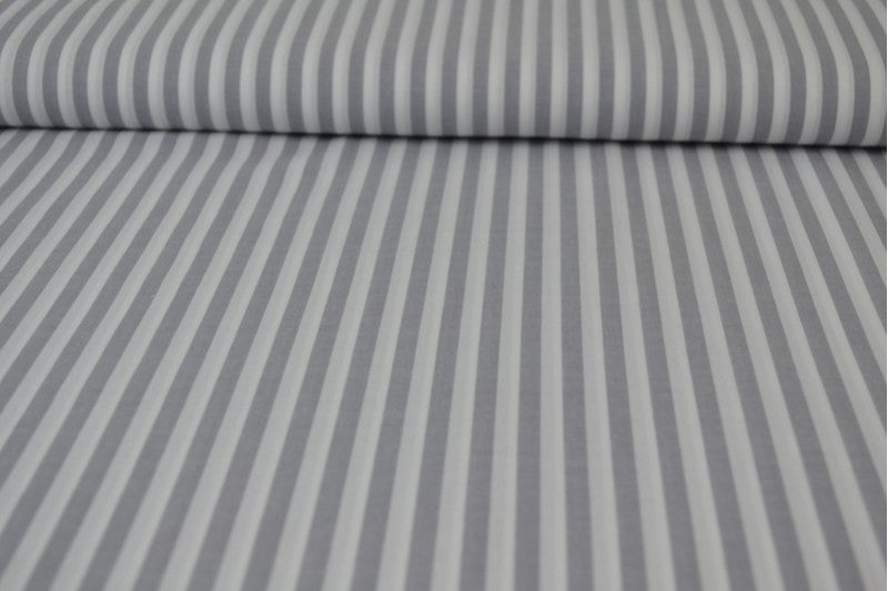 GRÅ 6,5 MM GINGHAM STRIBER – OEKO-TEX BOMULD, LET & ÅNDBAR