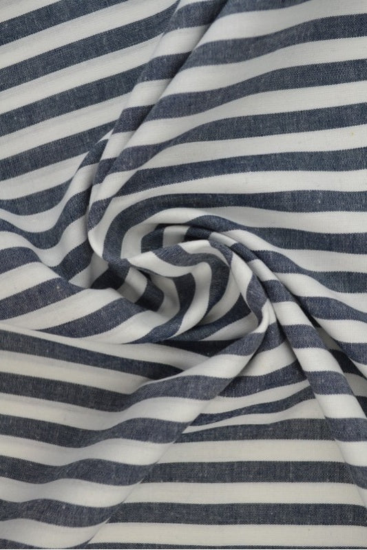 NAVY 6,5 MM GINGHAM STRIBER – OEKO-TEX BOMULD, LET & ÅNDBAR