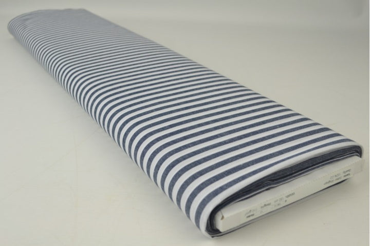 NAVY 6,5 MM GINGHAM STRIBER – OEKO-TEX BOMULD, LET & ÅNDBAR