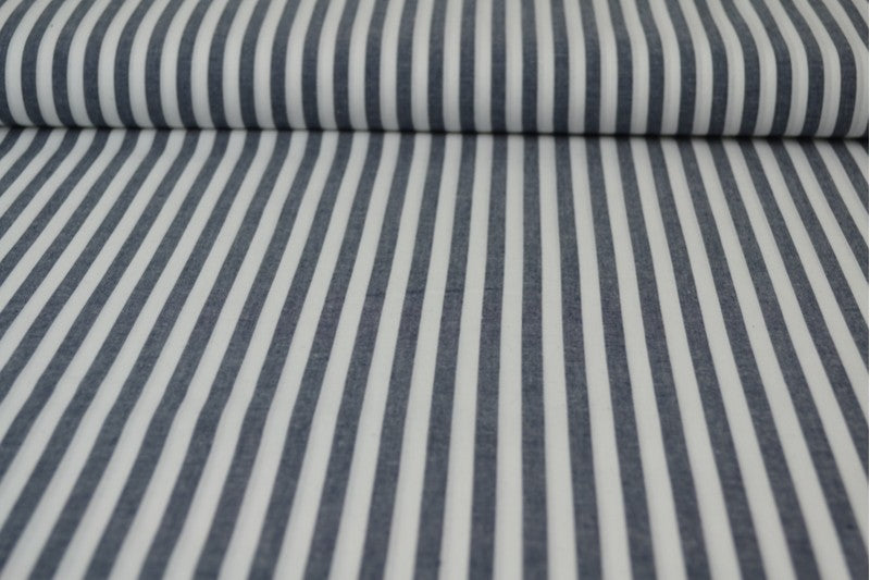 NAVY 6,5 MM GINGHAM STRIBER – OEKO-TEX BOMULD, LET & ÅNDBAR