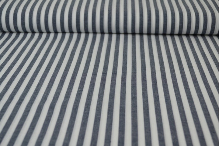 NAVY 6,5 MM GINGHAM STRIBER – OEKO-TEX BOMULD, LET & ÅNDBAR