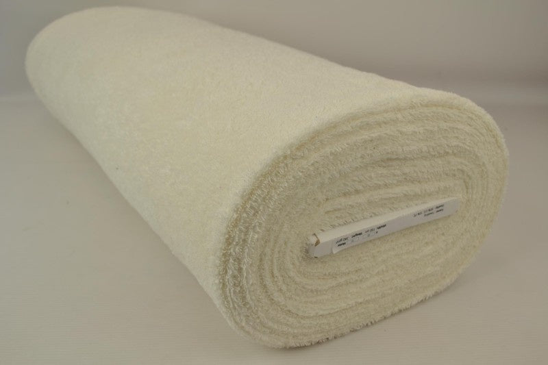 RÅHVID DOBBELTSIDET FROTTÉ – ABSORBERENDE HÅNDKLÆDESTOF (OEKO-TEX)