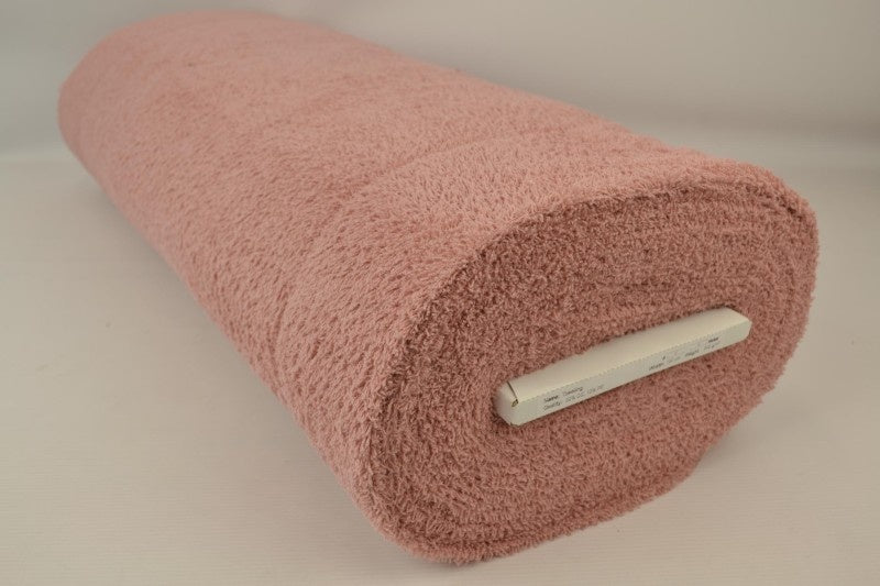 VINTAGE LYSERØD DOBBELTSIDET FROTTÉ – ABSORBERENDE HÅNDKLÆDESTOF (OEKO-TEX)