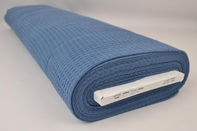 STÅLBLÅ VAFFEL PIQUÉ – ABSORBERENDE & HURTIGTTØRRENDE