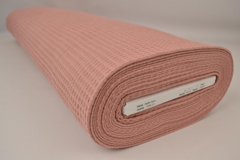 MØRK VINTAGE LYSERØD VAFFEL PIQUÉ – ABSORBERENDE & HURTIGTTØRRENDE