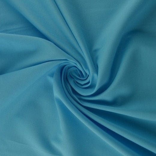 Garn & Metervarer Cotton Voile AQUA BLÅ VOILE STOF AF BOMULD SEMI TRANSPARENT