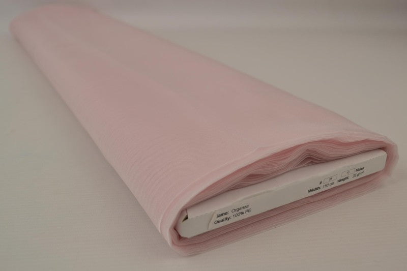 LYSERØD ORGANZA – TRANSPARENT & SKINNENDE