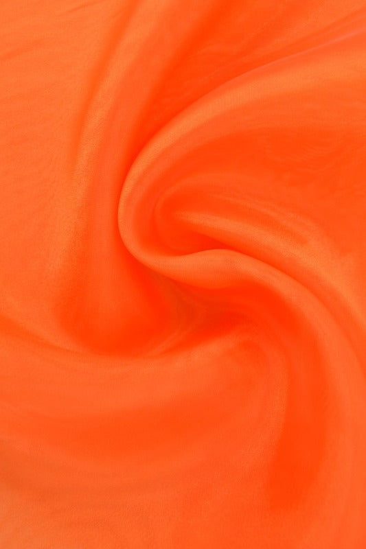 MANDARIN ORANGE ORGANZA – TRANSPARENT & SKINNENDE